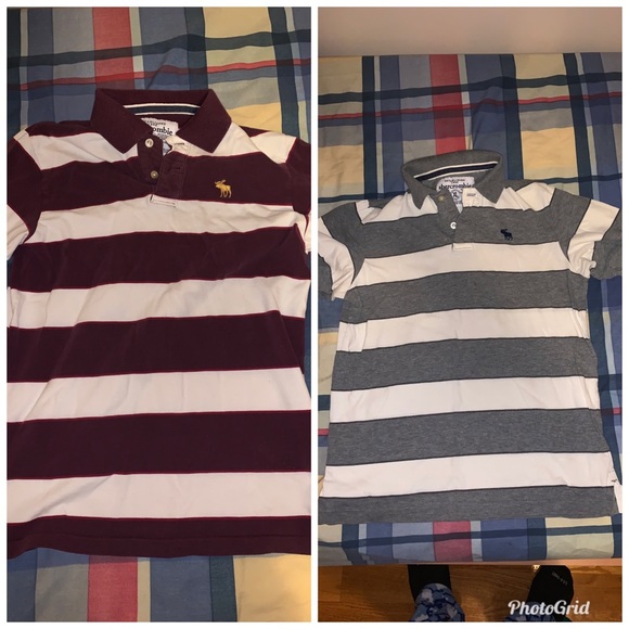 Lot (2) Abercrombie kids long sleeve polo size XL - Picture 1 of 3